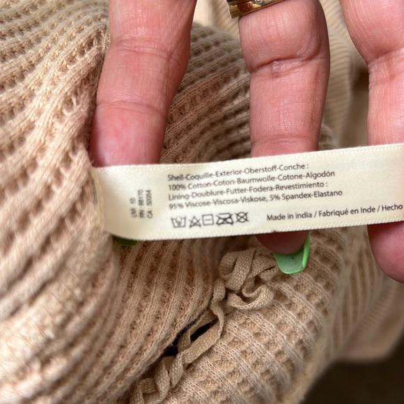 Free People ruched dress cream size XSmall, Medium and Large - Picture 6 of 9